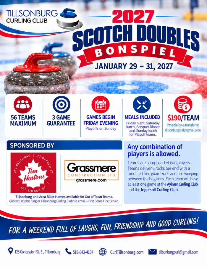 2027 Tillsonburg Scotch Doubles Bonspiel